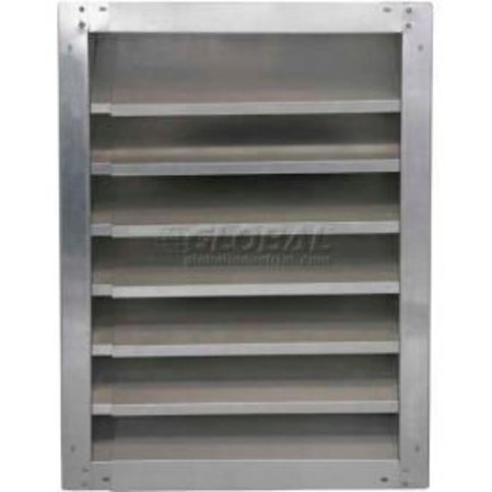 High Galvanized Fixed-Height Adjustable Width Louver 36"" - GAFL 36-2436 -  AIR CONDITIONING PRODUCTS CO